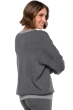 Katoen & Kasjmier dames kasjmier pullover met ronde hals stormie black grey marl s